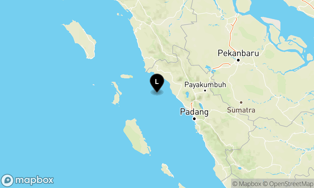 Peta Gempa Pusat gempa berada di laut 57 km Tenggara Air Bangis, Pasaman Barat