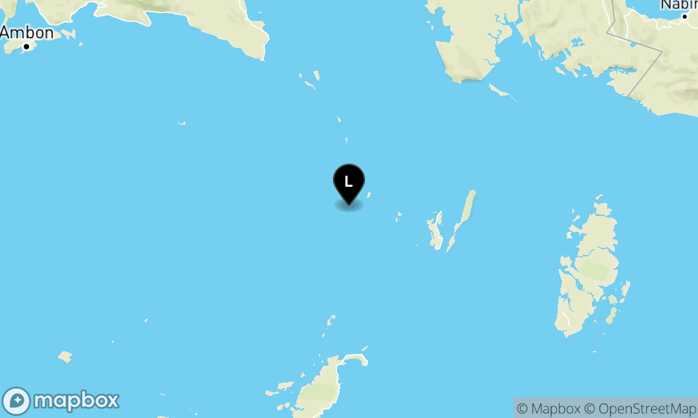 Peta Gempa 108 km BaratLaut MALUKUTENGGARA