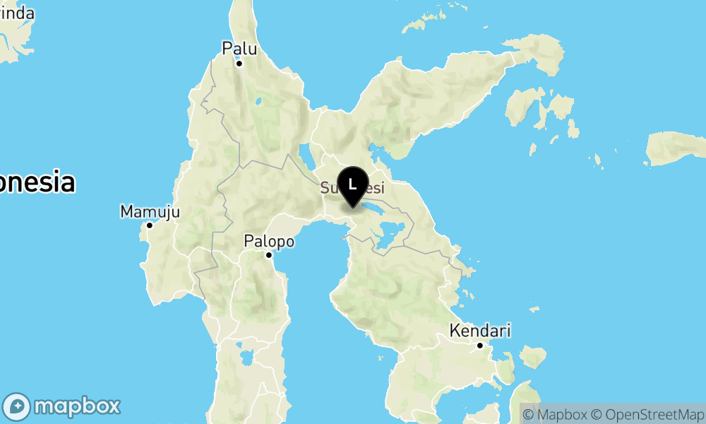 Peta Gempa Pusat gempa berada di darat 8 km barat laut Luwu Timur