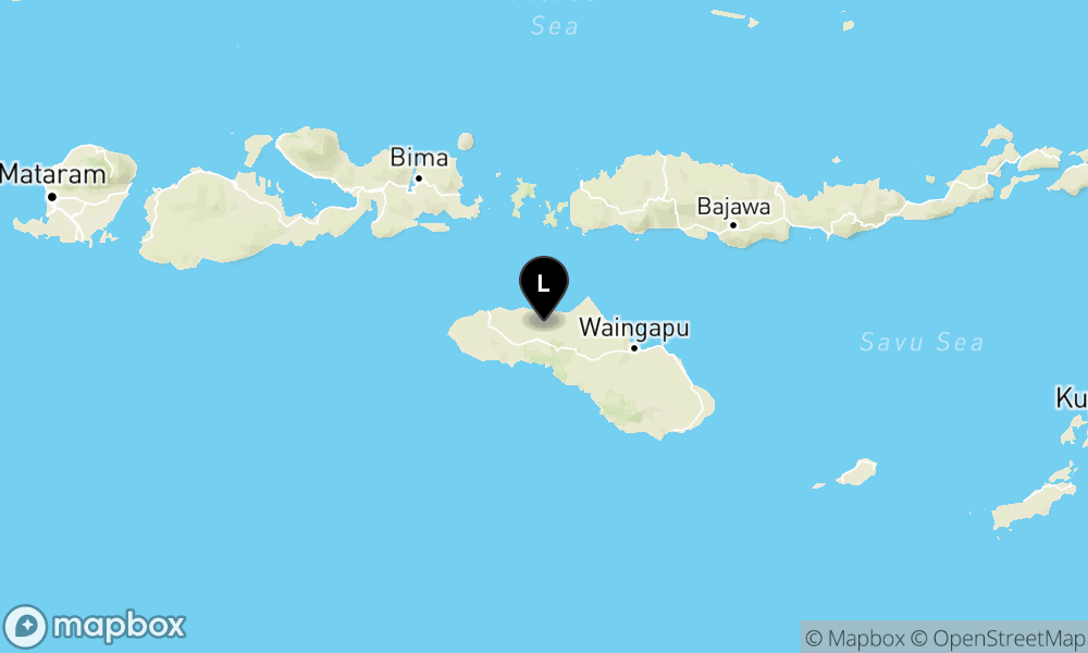 Peta Gempa 13 km TimurLaut WAIBAKUL-NTT