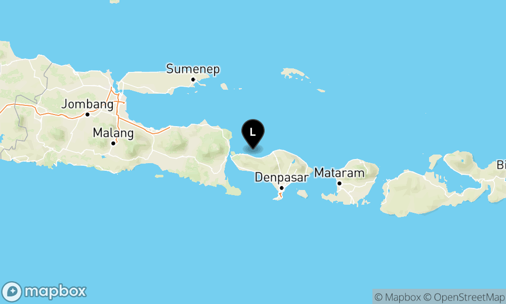 Peta Gempa Pusat gempa berada di laut 33 km Jembrana