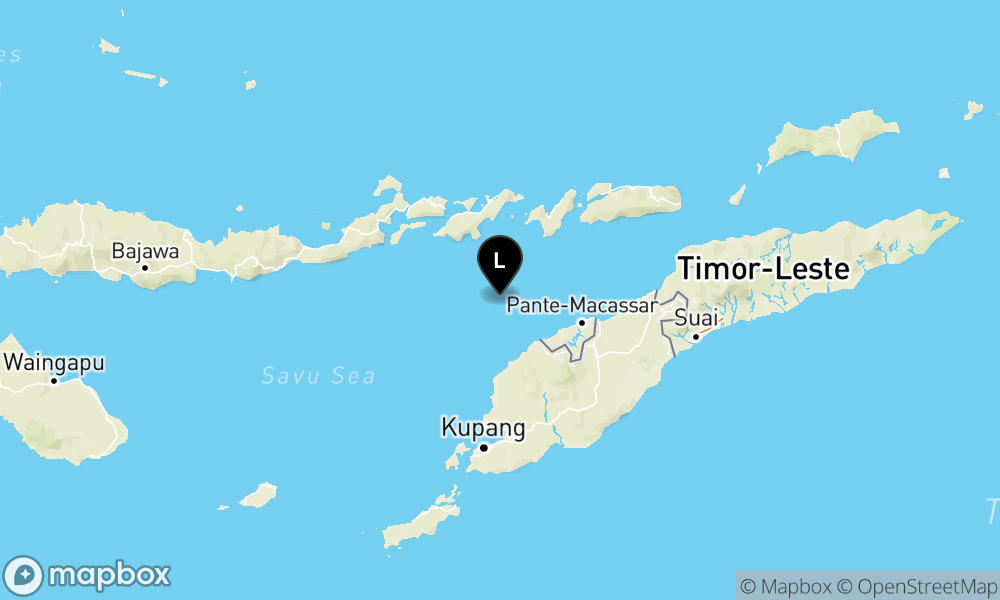 Peta Gempa 67 km Tenggara LEMBATA-NTT