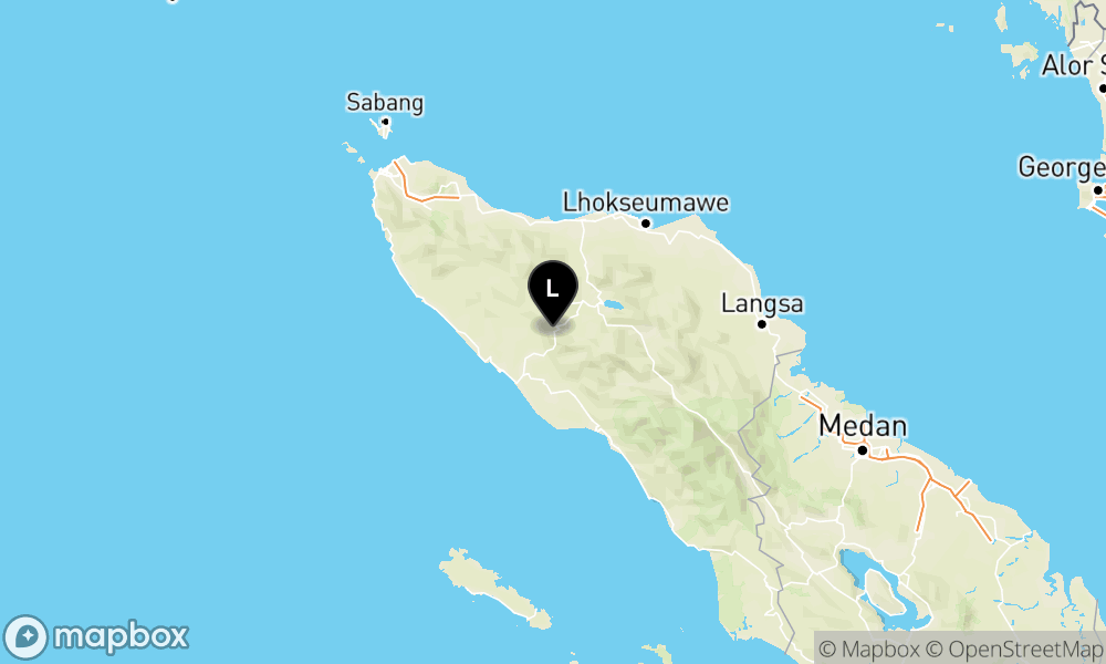 Peta Gempa 29 km TimurLaut KAB-NAGANRAYA-ACEH