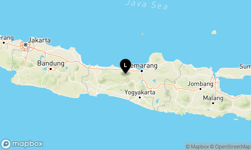 Peta Gempa Pusat gempa berada di darat 28 km timur laut Wonosobo