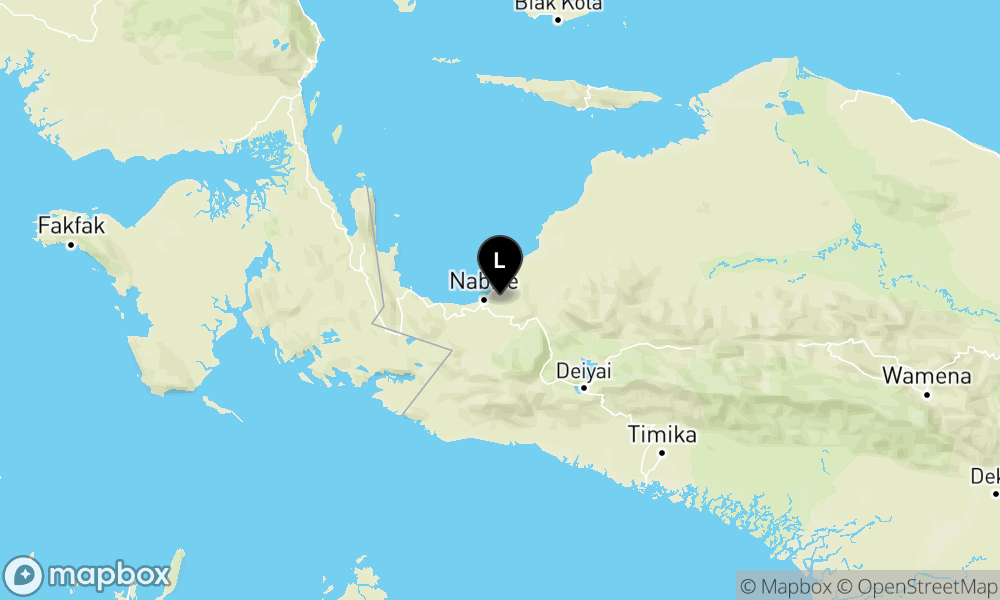 Peta Gempa Pusat gempa berada di darat 13 km Timur Laut Nabire