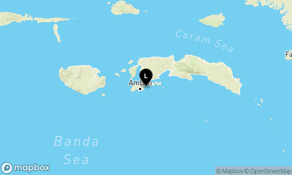 Peta Gempa 15 km Tenggara AMBON-MALUKU