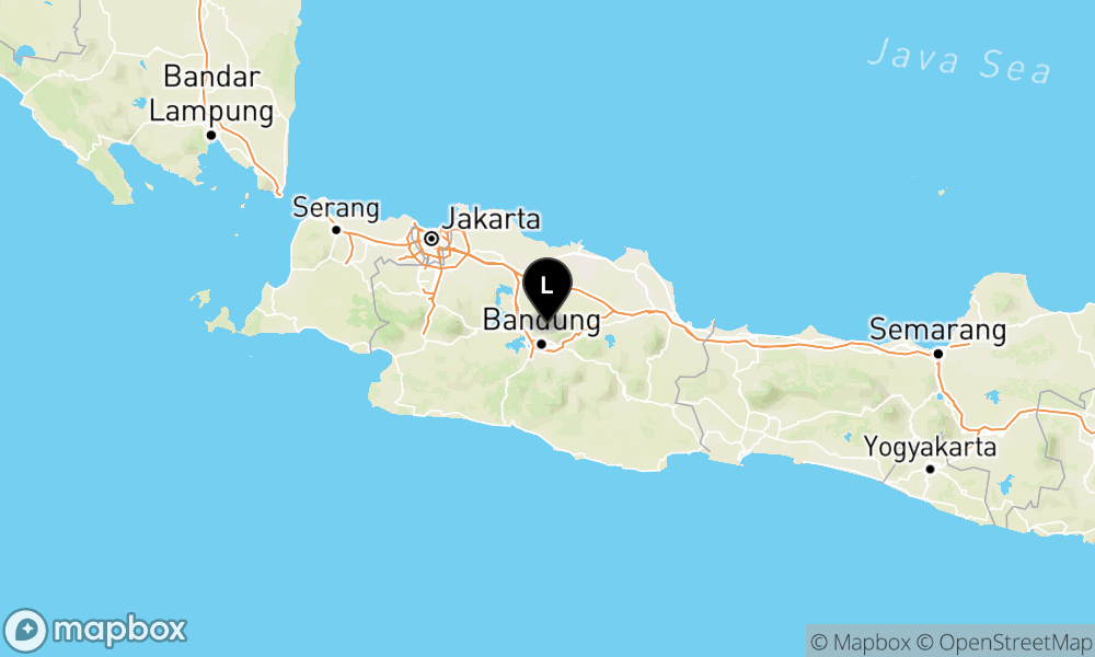 Peta Gempa Pusat gempa berada di darat 12 km timur laut Kota Cimahi