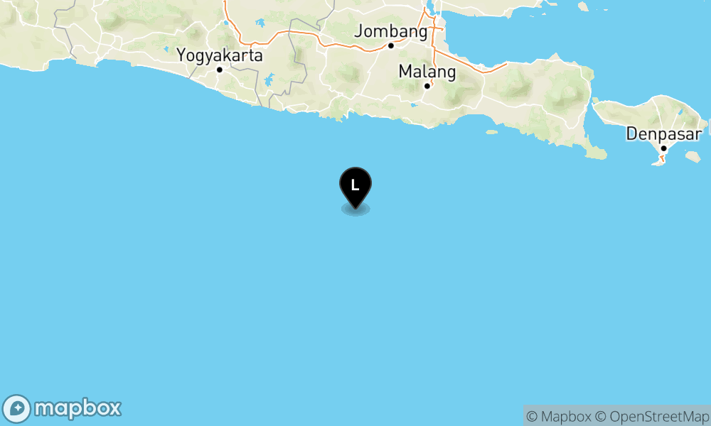 Peta Gempa 141 km BaratDaya KAB-BLITAR-JATIM