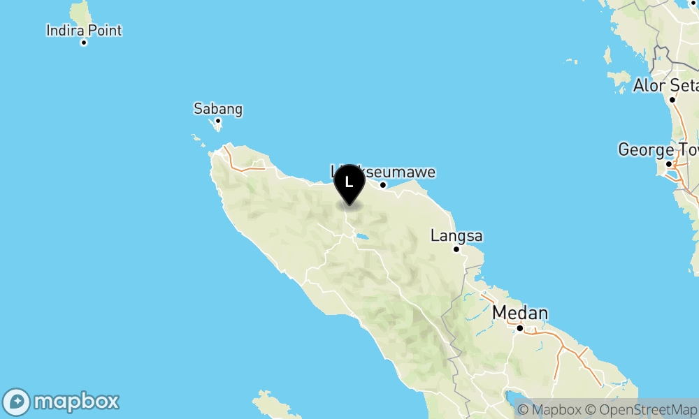 Peta Gempa Pusat gempa berada di darat 22 Km Barat Laut Kab. Bener Meriah