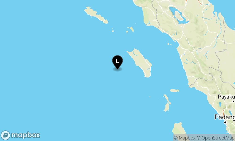 Peta Gempa 75 km BaratDaya NIASBARAT-SUMUT