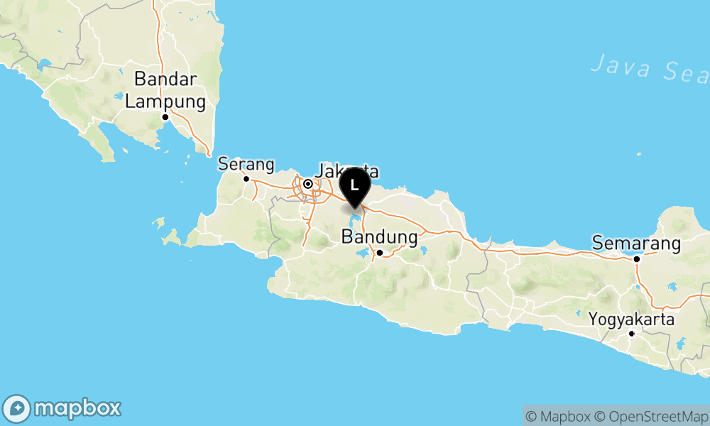 Peta Gempa Pusat gempa berada di darat 14 km Barat Laut Kab. Purwakarta