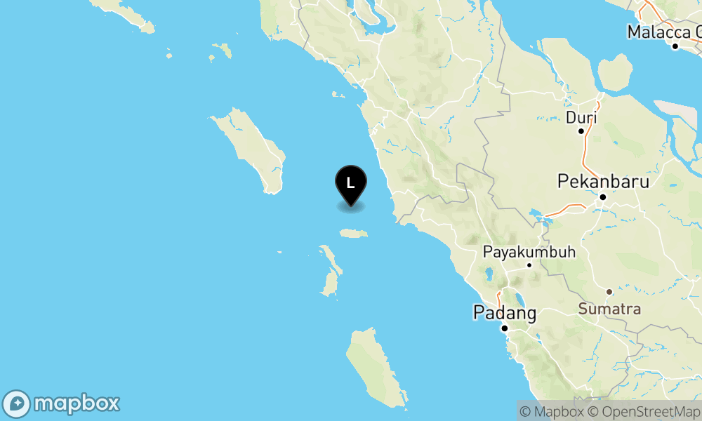 Peta Gempa 96 km Tenggara NIASSELATAN-SUMUT