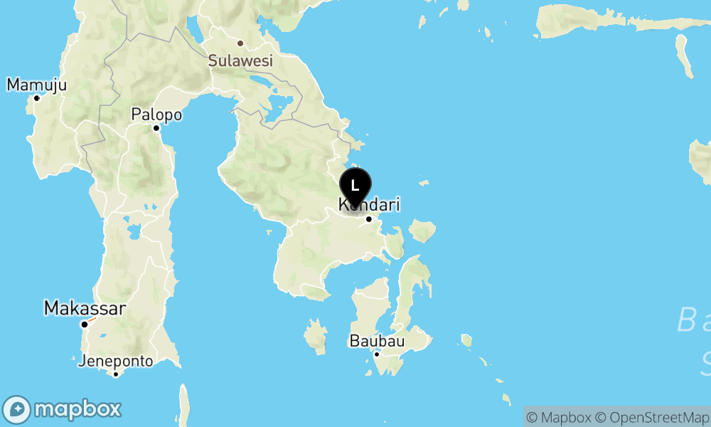 Peta Gempa Pusat gempa berada di darat 36 km timur Konawe