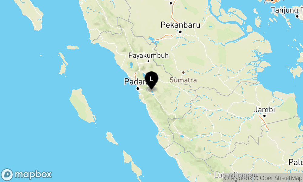 Peta Gempa Pusat gempa berada di darat 18 km barat daya Kab. Solok
