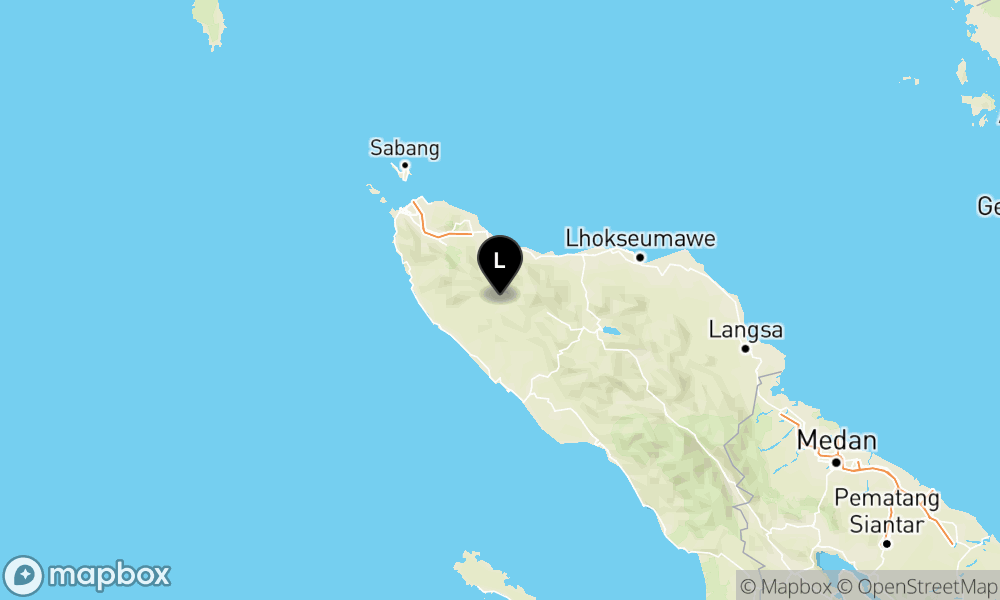 Peta Gempa Pusat gempa berada di darat 29 km Barat Daya Kab. Pidiejaya Aceh