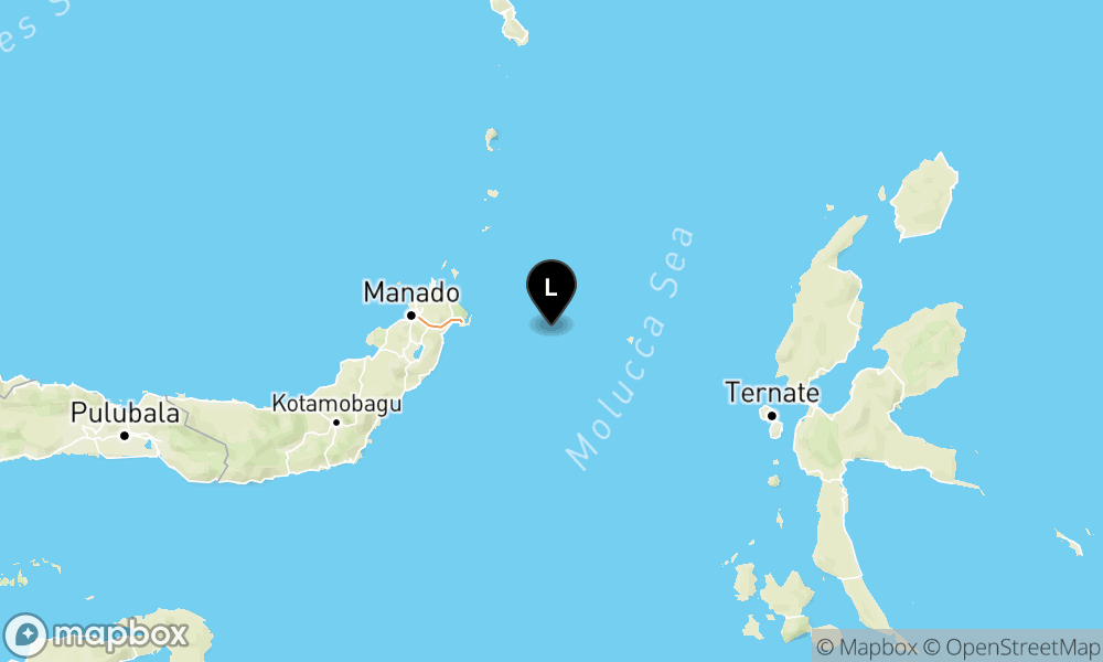 Peta Gempa Pusat gempa berada di laut 79 km Timur Bitung