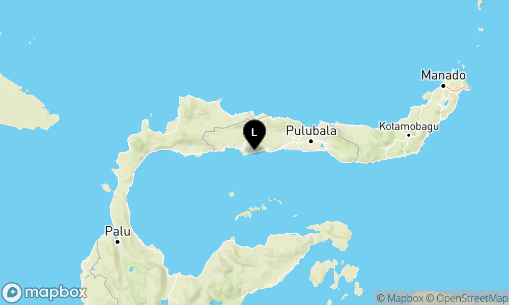 Peta Gempa 1 km TimurLaut POHUWATO-GORONTALO