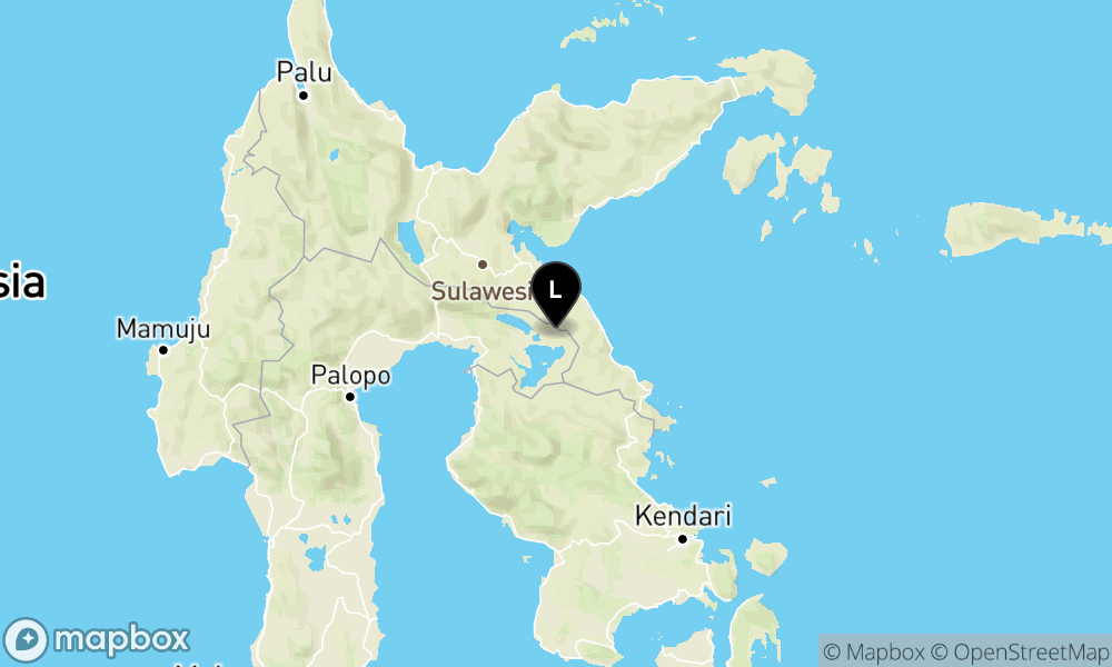 Peta Gempa Pusat gempa berada di darat 34 km barat laut Morowali