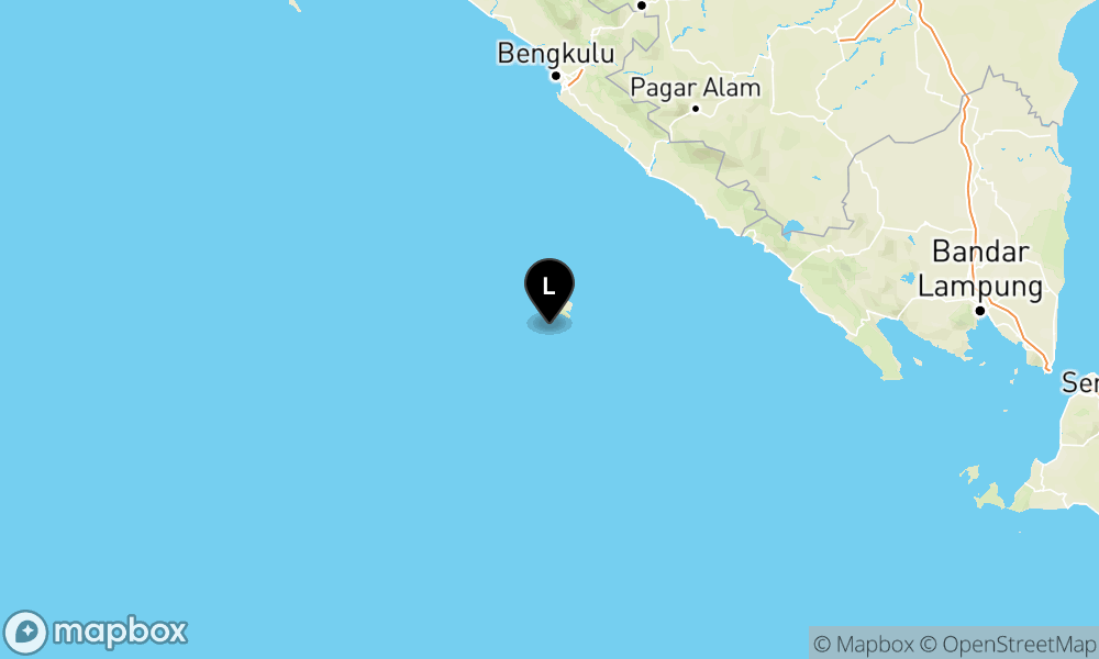 Peta Gempa 26 km BaratDaya ENGGANO-BENGKULU
