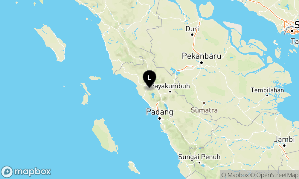 Peta Gempa Pusat gempa berada di darat 18 km timur laut Agam