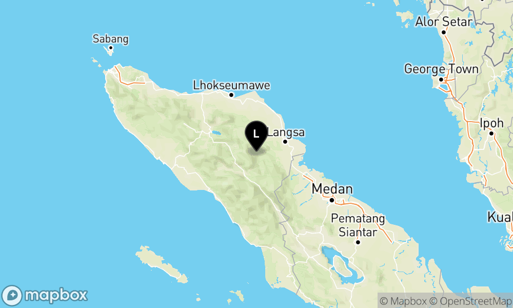 Peta Gempa Pusat gempa berada di darat 39 km timur laut Gayo Lues