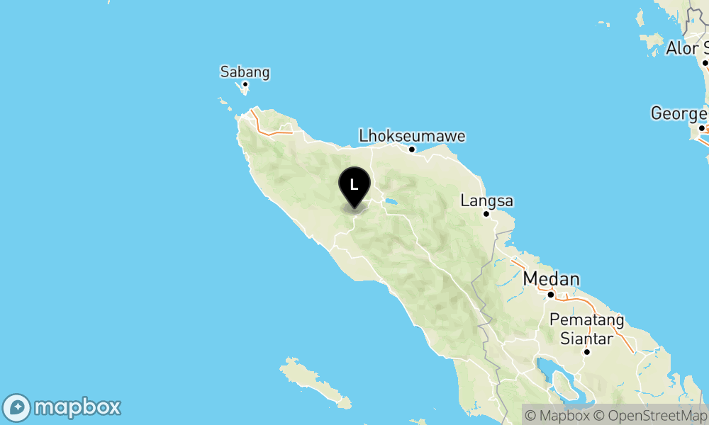 Peta Gempa Pusat gempa berada di darat 36 km timur laut Kab. Naga Raya