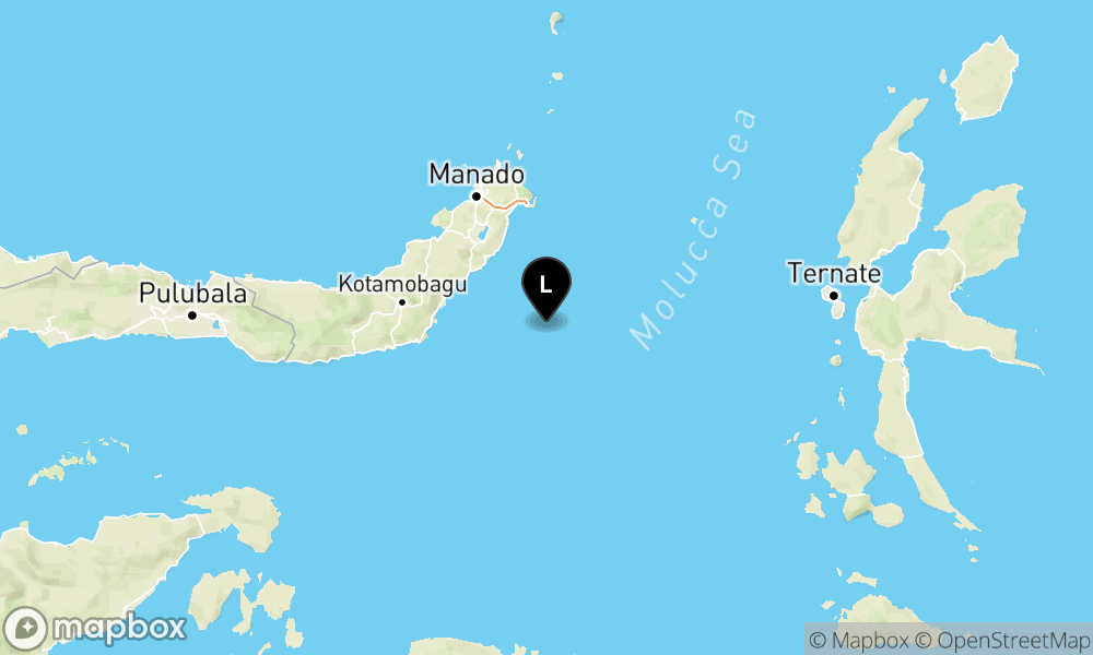 Peta Gempa 81 km Tenggara RATAHAN-MITRA-SULUT