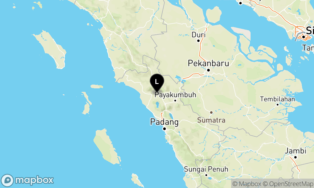 Peta Gempa Pusat gempa berada di darat 7 km barat daya Bonjol, Pasaman