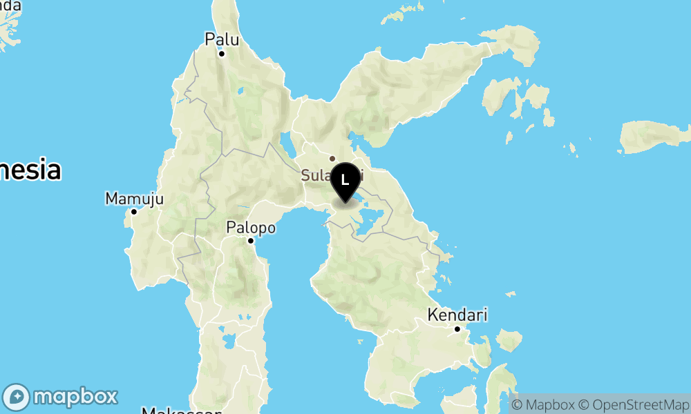 Peta Gempa Pusat gempa berada di darat 10 km Tenggara Luwu Timur