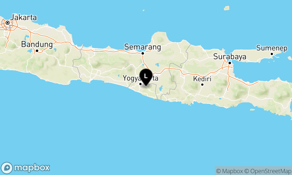 Peta Gempa Pusat gempa berada di darat 16 km Barat Laut Gunung Kidul