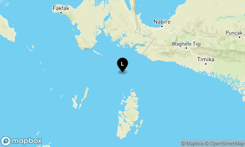 Peta Gempa 101 km TimurLaut KEP.ARU-MALUKU
