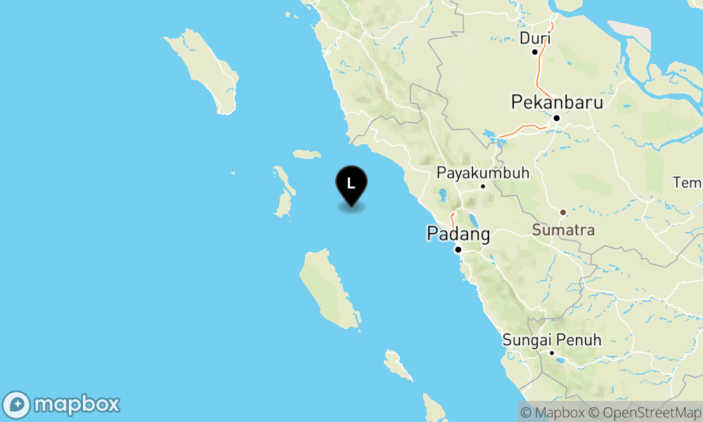 Peta Gempa 97 km BaratDaya AGAM-SUMBAR