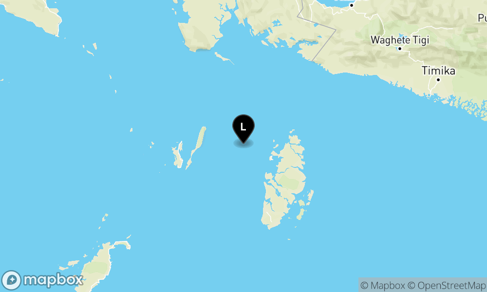 Peta Gempa 52 km BaratLaut KEP.ARU-MALUKU