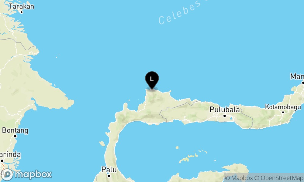 Peta Gempa 50 km TimurLaut TOLI-TOLI-SULTENG