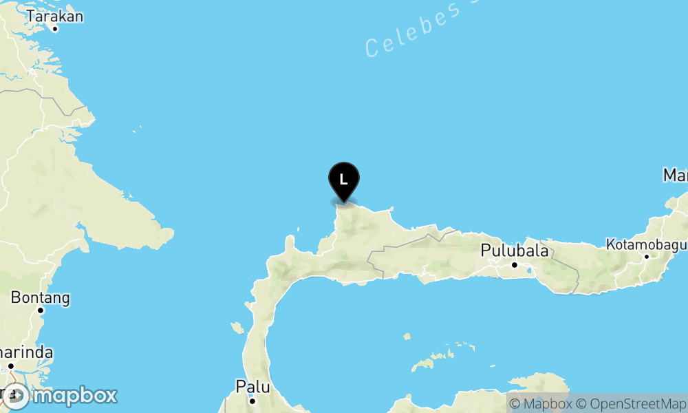 Peta Gempa Pusat gempa berada di darat 49 km utara Toli-Toli