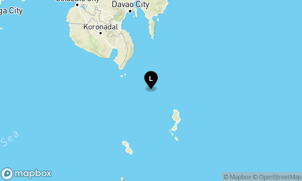 Peta Gempa 108 km BaratLaut PULAUKARATUNG-SULUT