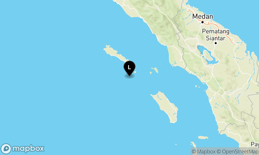 Peta Gempa 61 km Tenggara SINABANG-ACEH