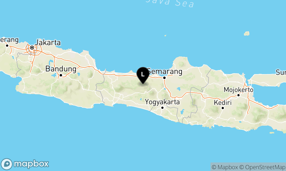 Peta Gempa Pusat gempa berada di darat 19 km barat laut Wonosobo