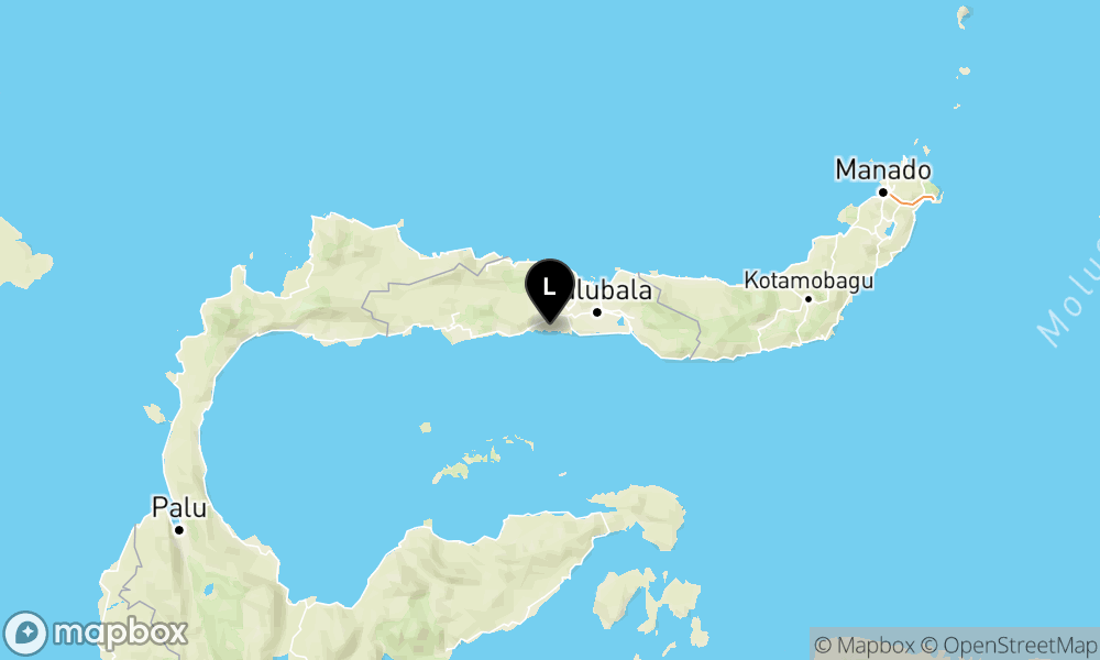 Peta Gempa Pusat gempa berada di darat 16 km Timur BOALEMO