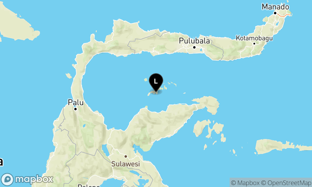 Peta Gempa 75 km TimurLaut TOJOUNA-UNA-SULTENG