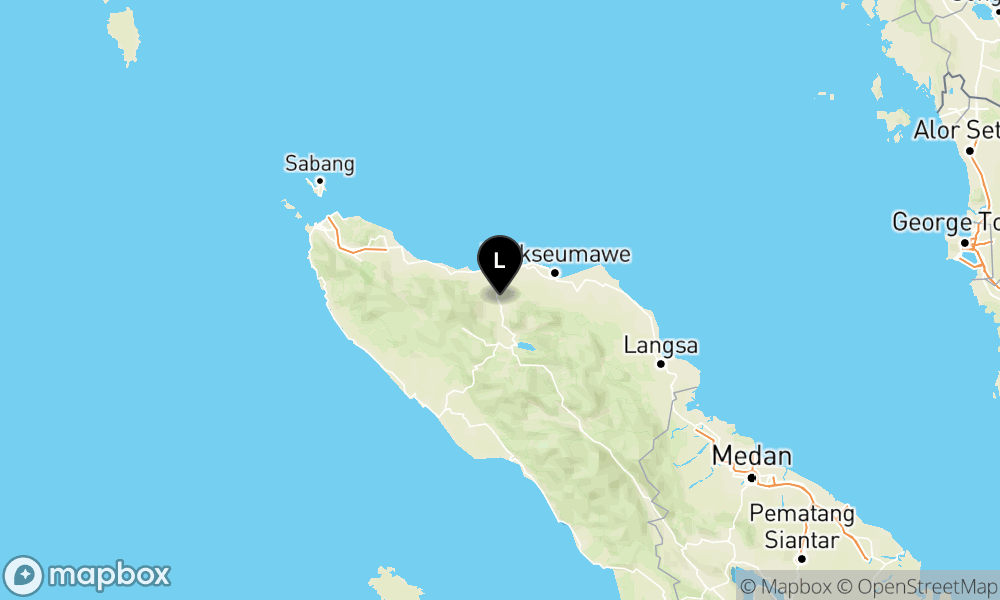 Peta Gempa Pusat gempa berada di darat 27 km Selatan Kab. Bireuen