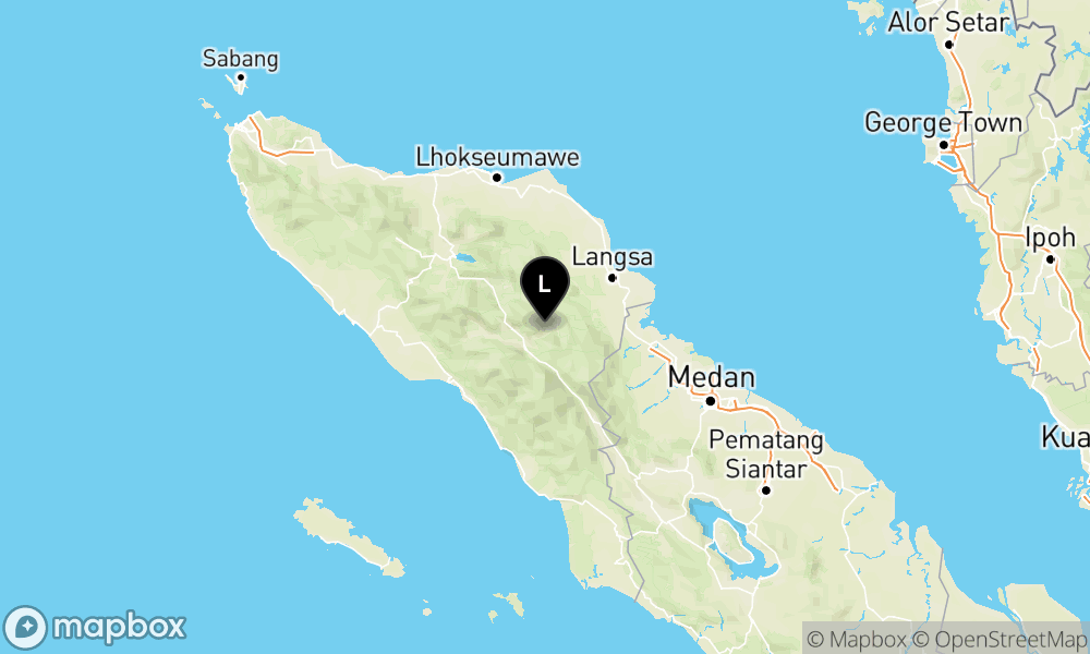 Peta Gempa Pusat gempa berada di darat 21 km timur laut Kab. Gayo Lues