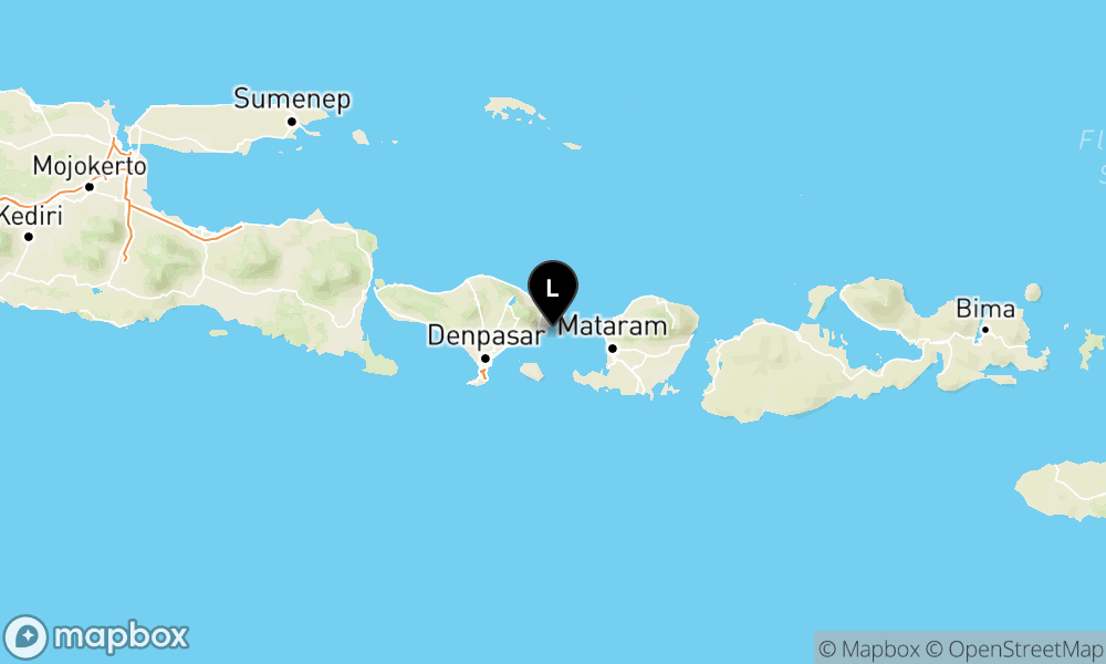 Peta Gempa Pusat gempa berada di laut 23 km tenggara Karangasem