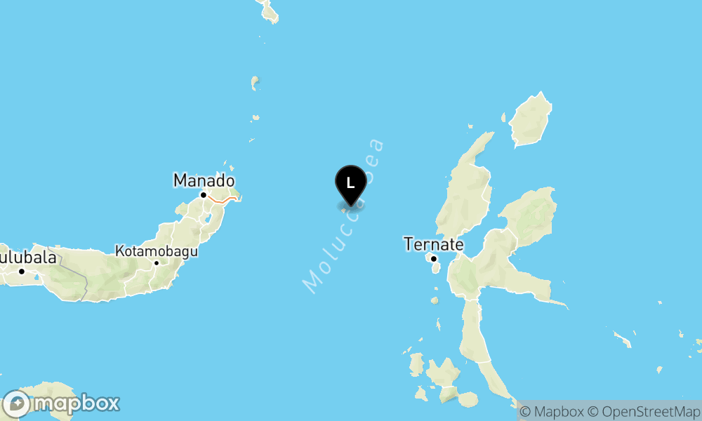 Peta Gempa 114 km BaratLaut JAILOLO-MALUT
