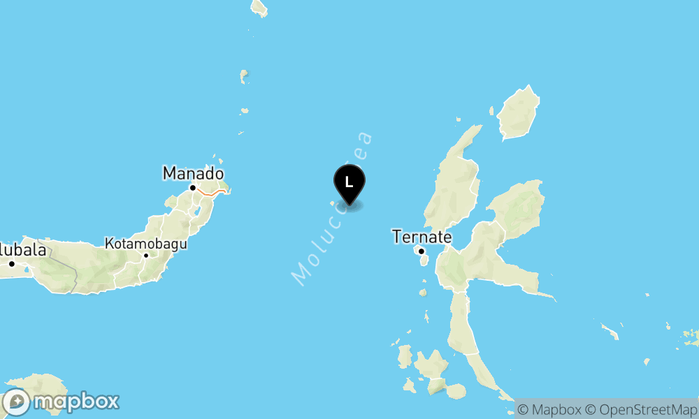 Peta Gempa 100 km BaratLaut JAILOLO-MALUT