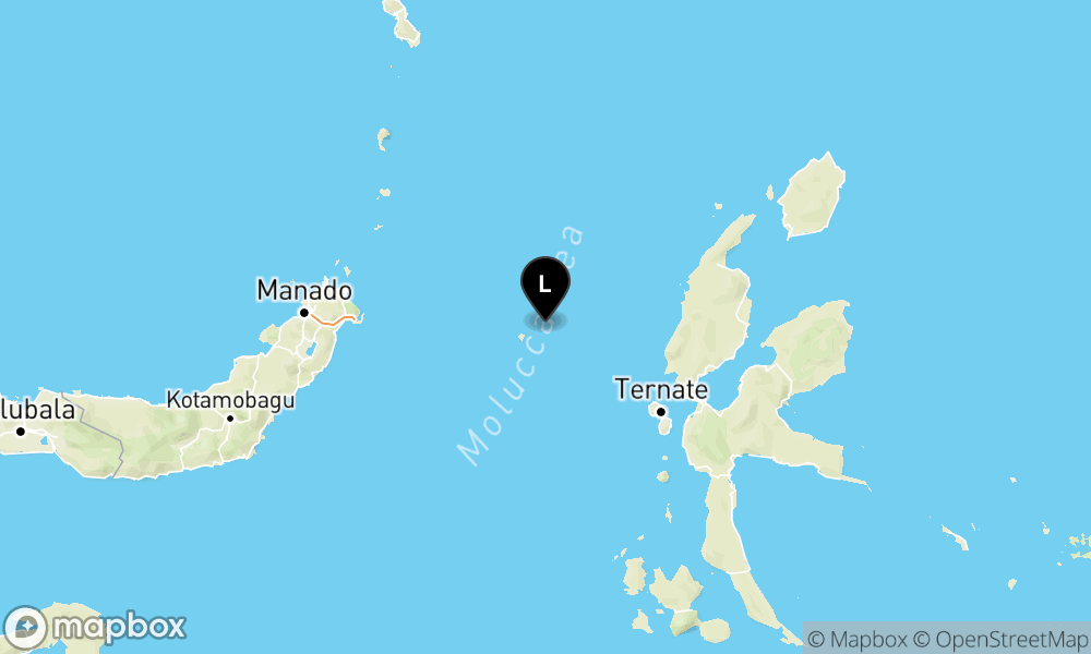 Peta Gempa 107 km BaratLaut JAILOLO-MALUT