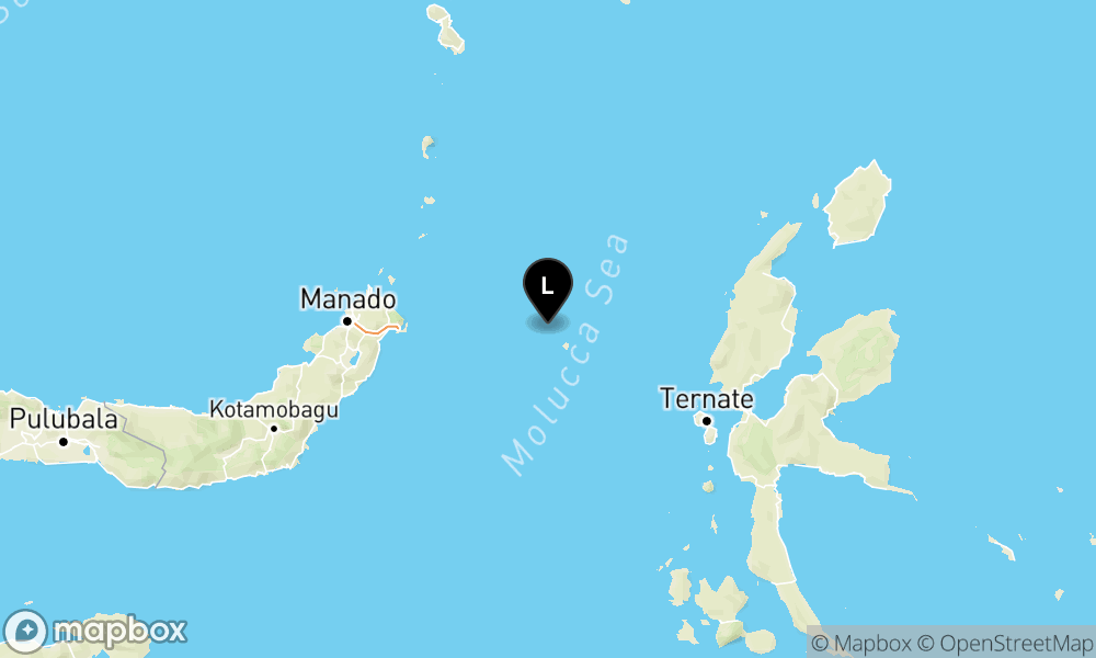 Peta Gempa 126 km Timur BITUNG-SULUT