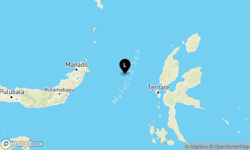 Peta Gempa Pusat gempa berada di laut 128 km Barat Jailolo