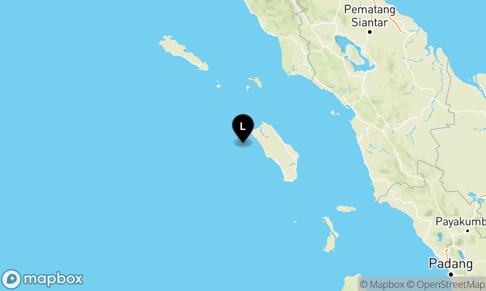 Peta Gempa 48 km BaratDaya NIASUTARA-SUMUT