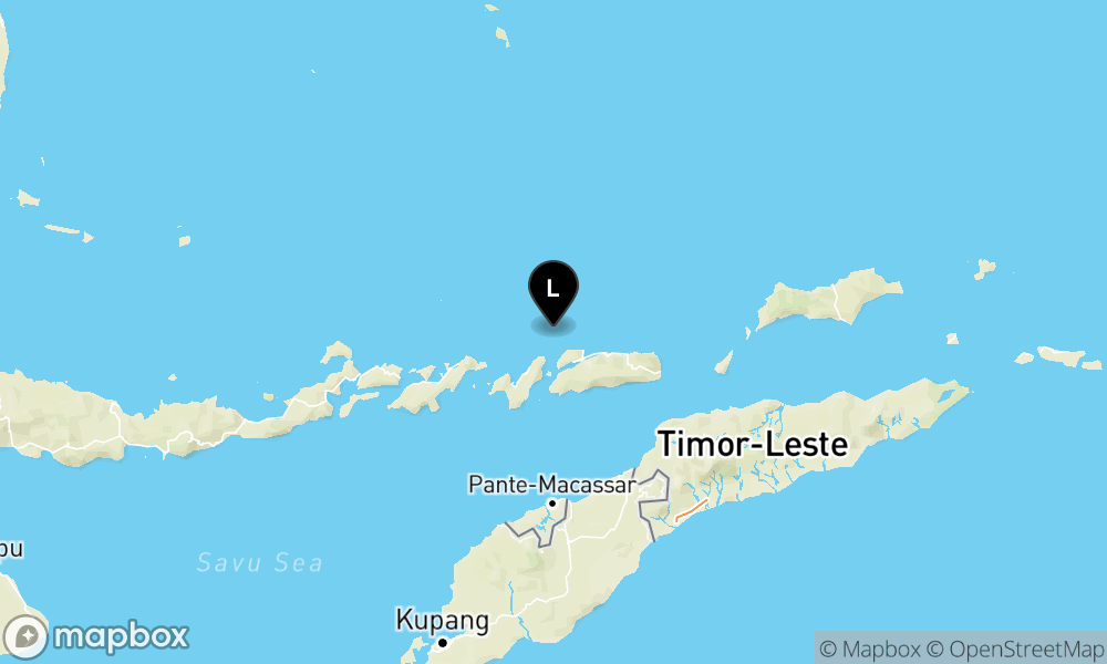 Peta episentrum gempa M5.1 — 36 km BaratLaut ALOR-NTT